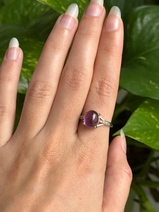 Amethyst Adjustable Ring