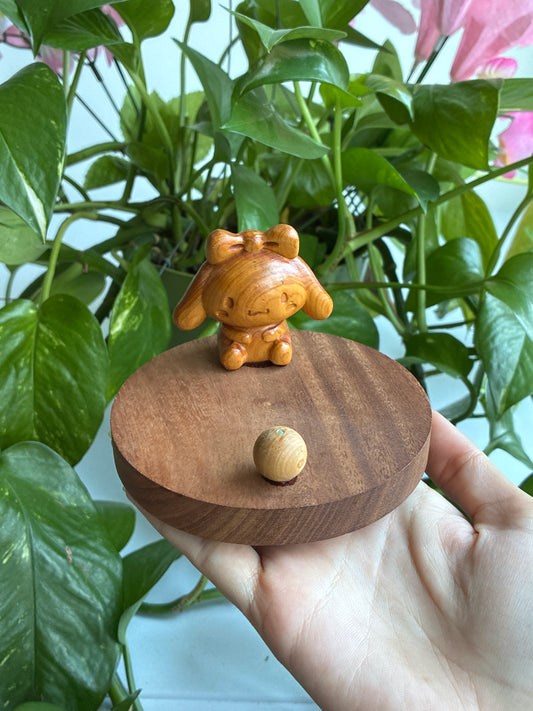 Cinnamon Roll Wood Phone Stand