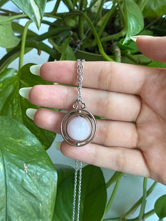 Kunzite Sphere Fidget Necklace