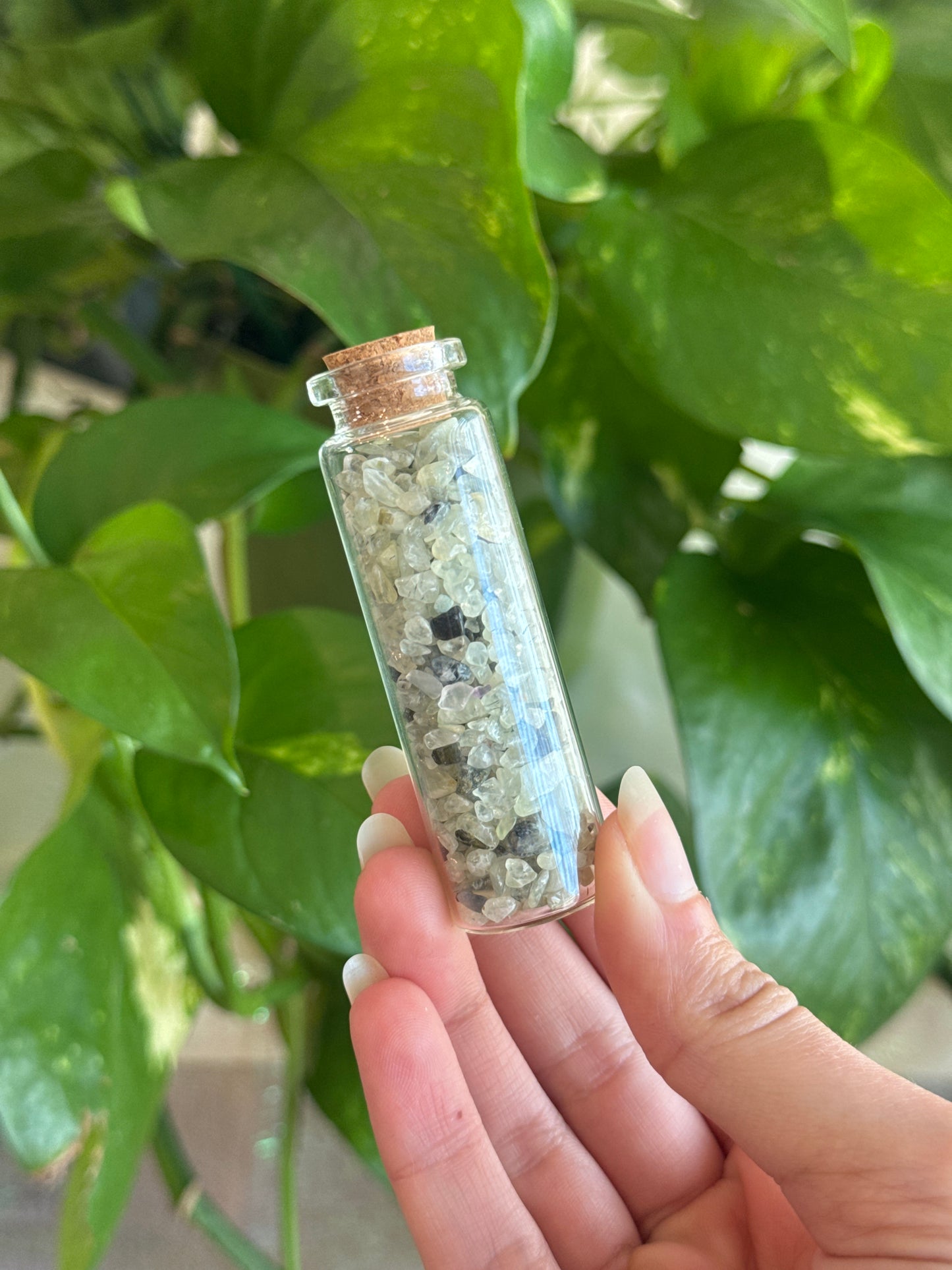 Large Crystal Chip Bottle | You Pick Material