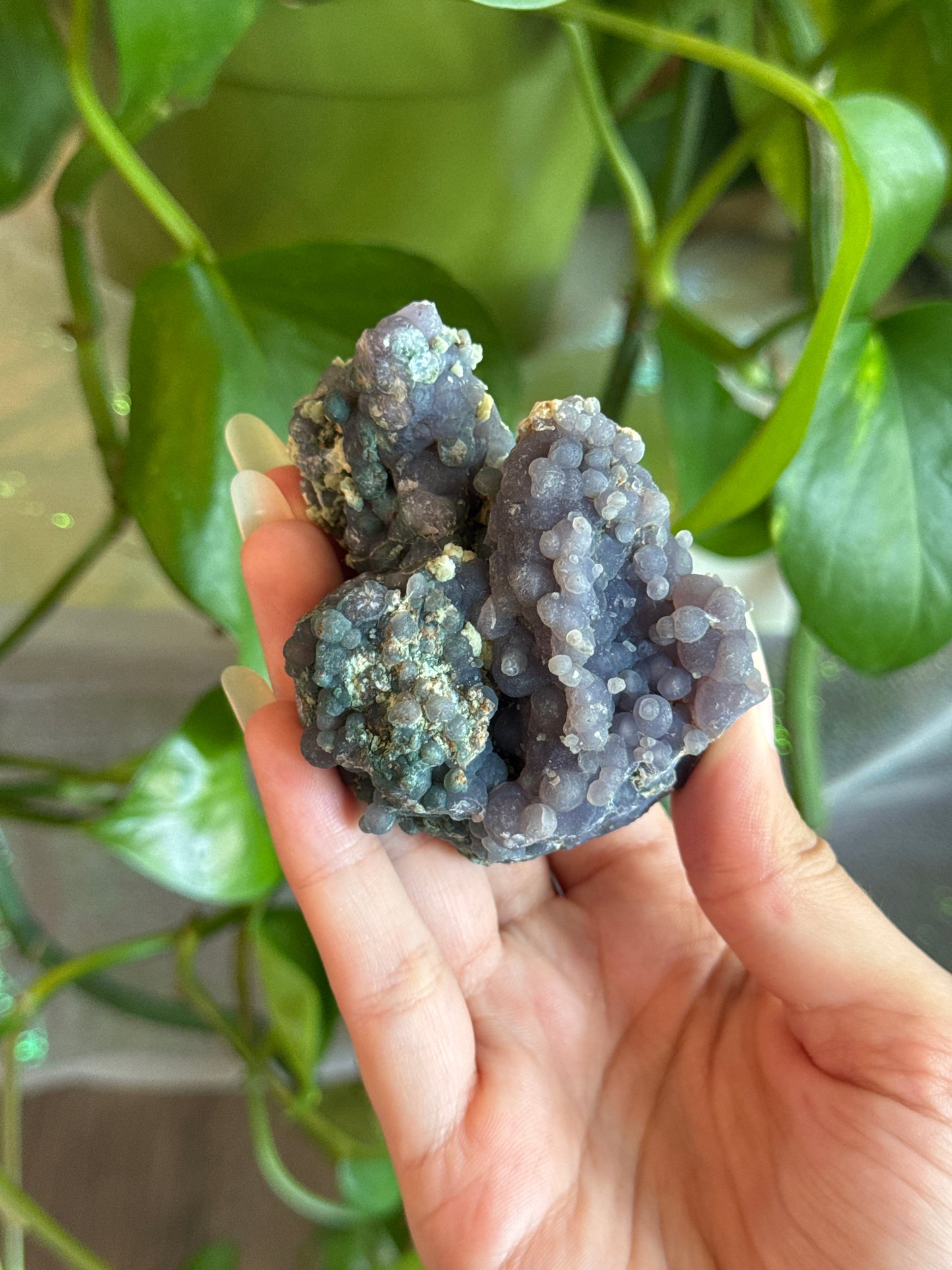 Moody Purple & Green Grape Agate Specimen