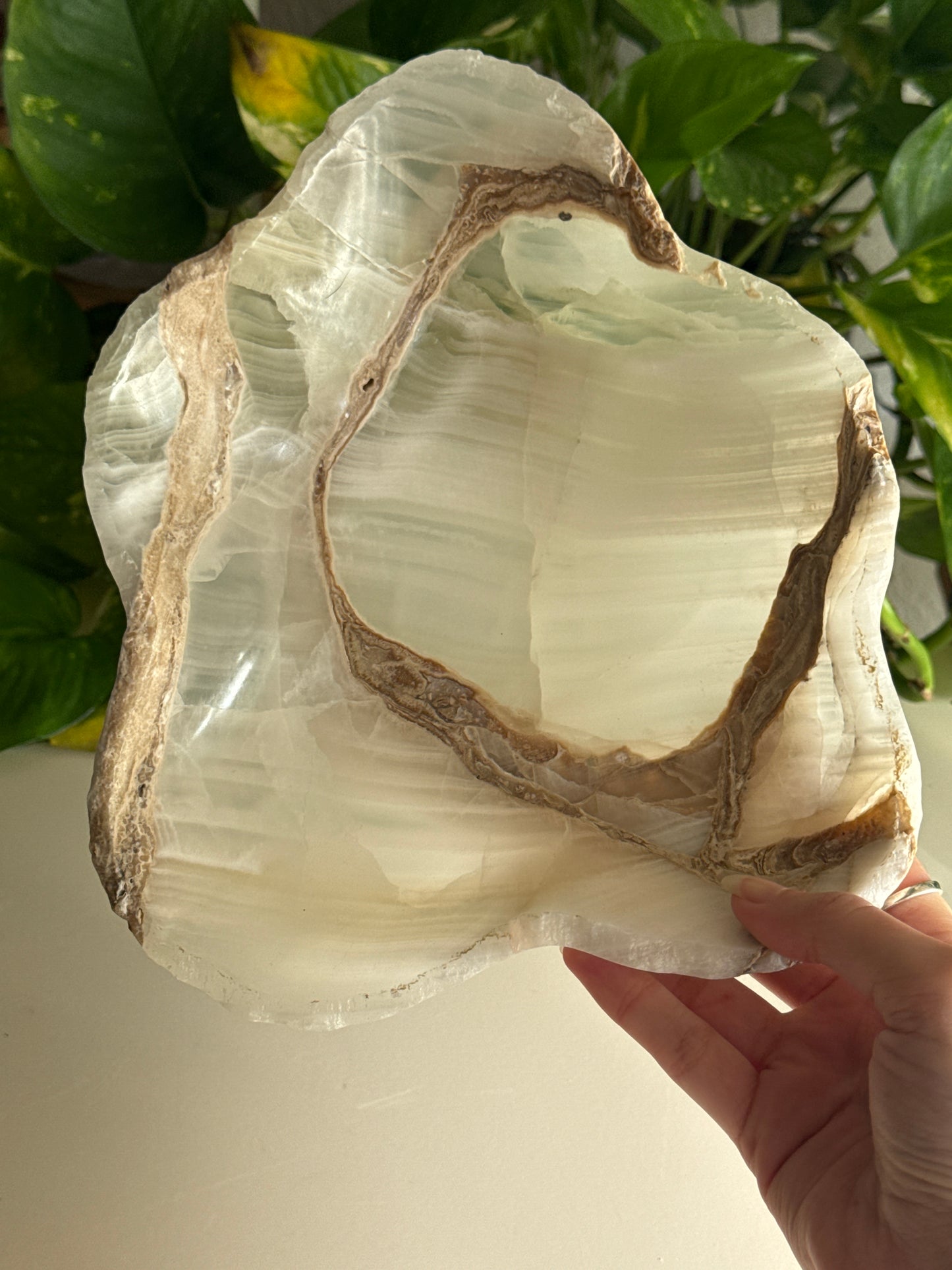 Large White Onyx Bowl B