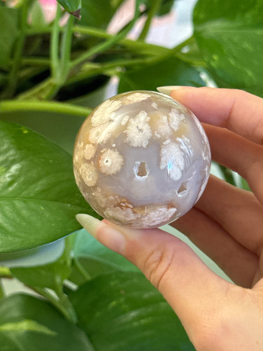 Flower Agate Sphere
