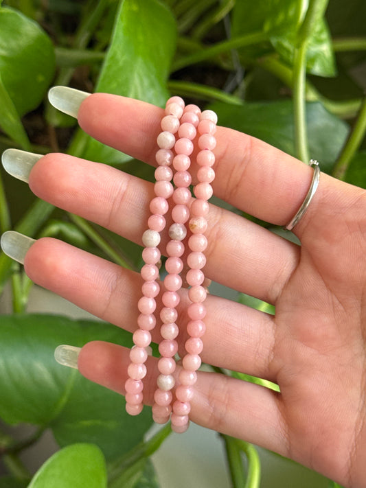 Pink Opal Dainty Bracelet