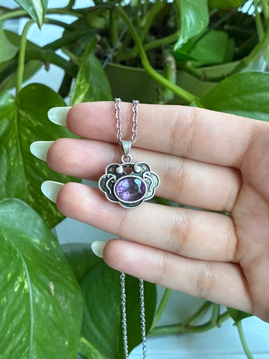 Amethyst Faceted Necklace