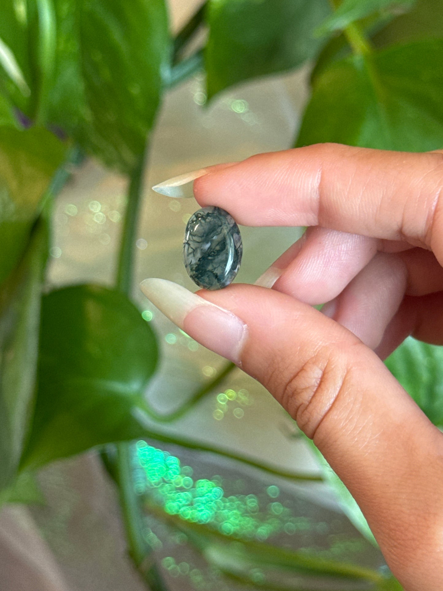 High Grade Moss Agate Oval