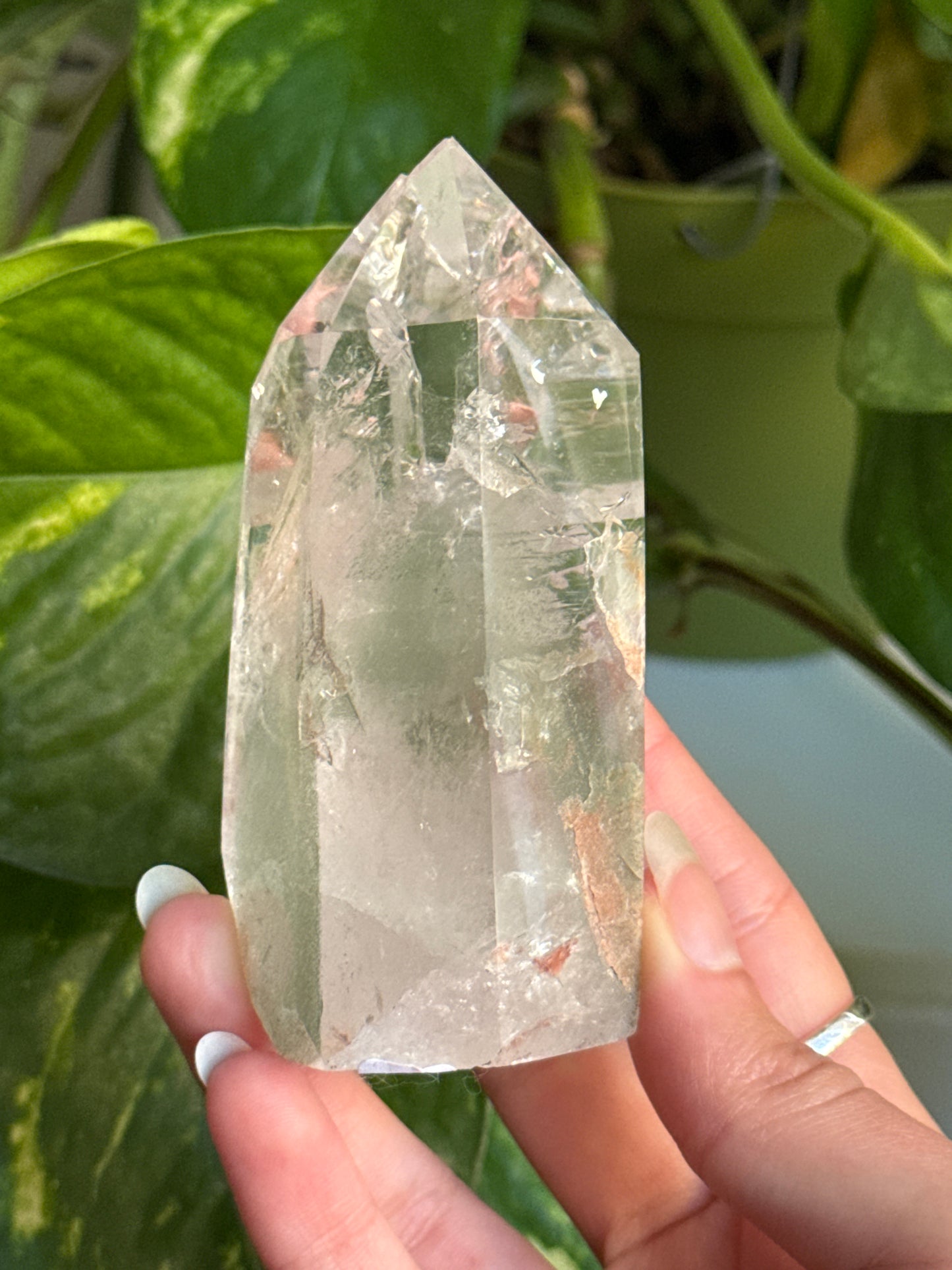 Garden Quartz Tower With Rainbows