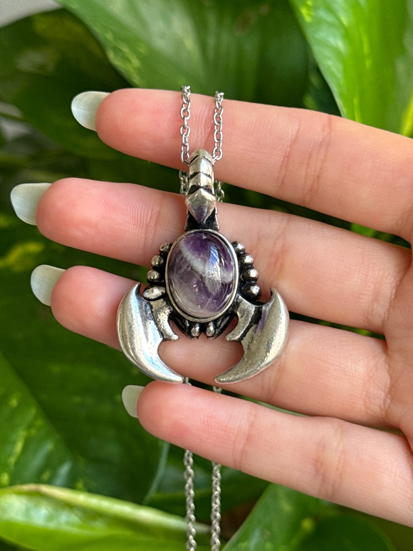 Dream Amethyst Scorpion Necklace