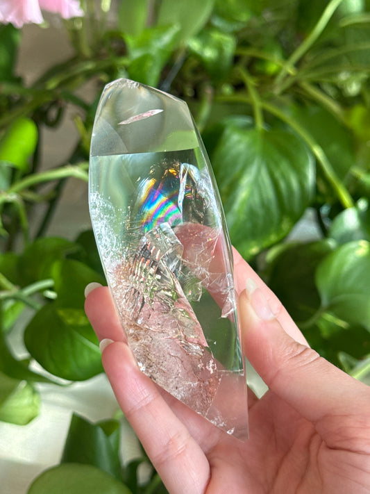 Rainbow Filled Clear Quartz Freeform A