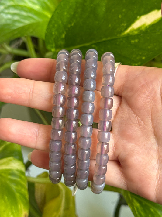 Moody Lavender Chalcedony Bracelet