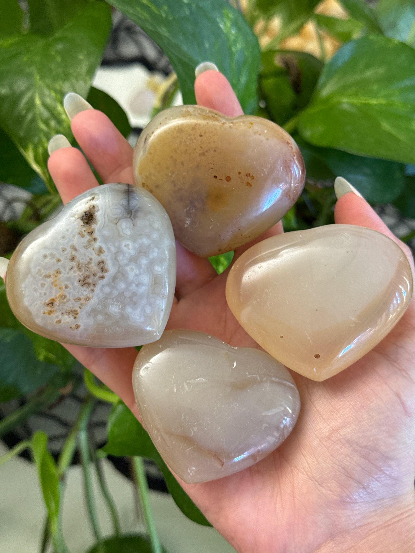 Agate Puffy Heart