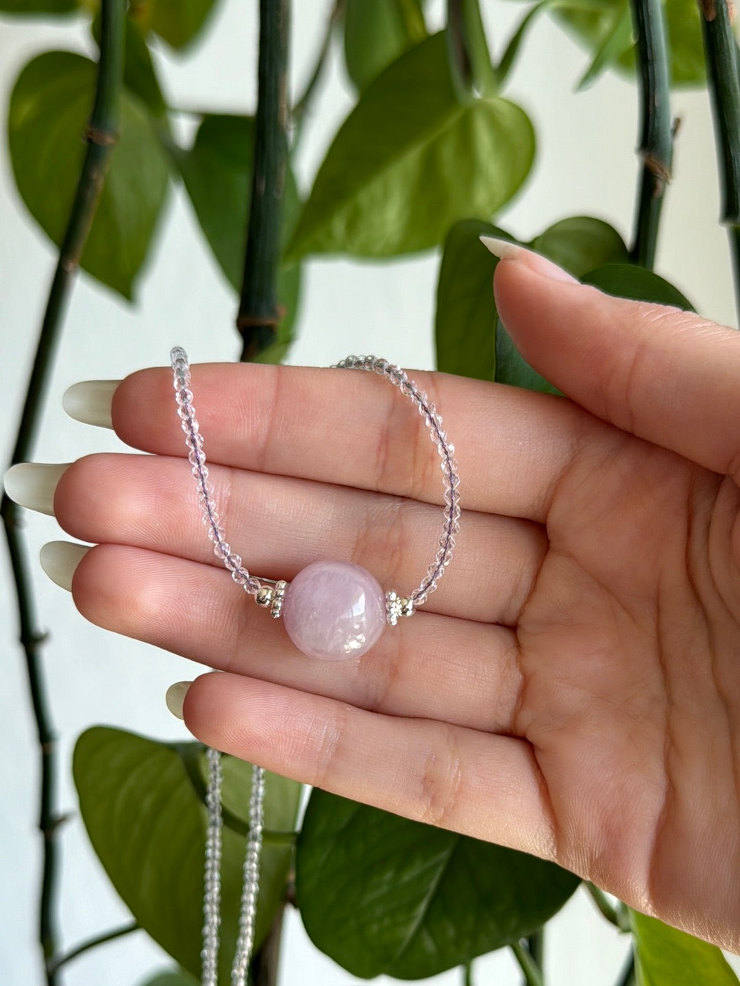 Kunzite Beaded Necklace