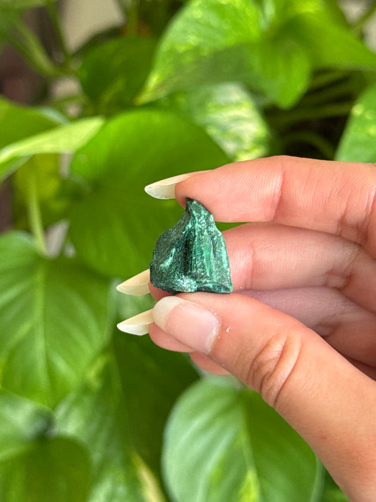 Velvet Malachite Stalactite Specimen E (Super Sparkly)