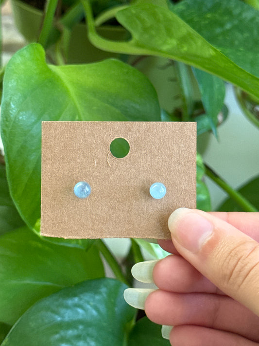 Aquamarine Stud Earrings