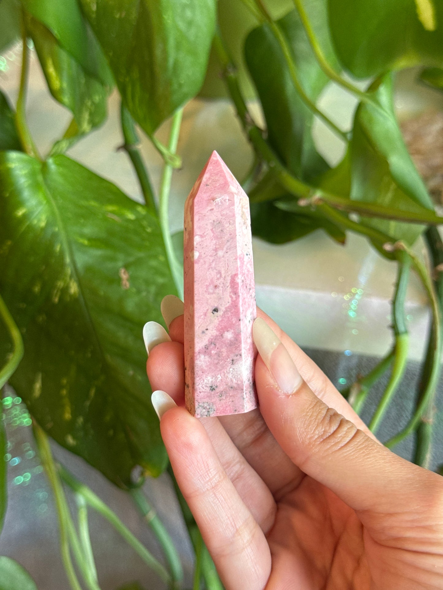 Peruvian Bubblegum Rhodonite Mini Tower