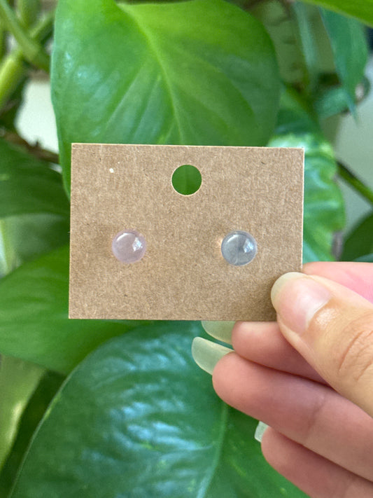 Star Flash Rose Quartz Stud Earrings