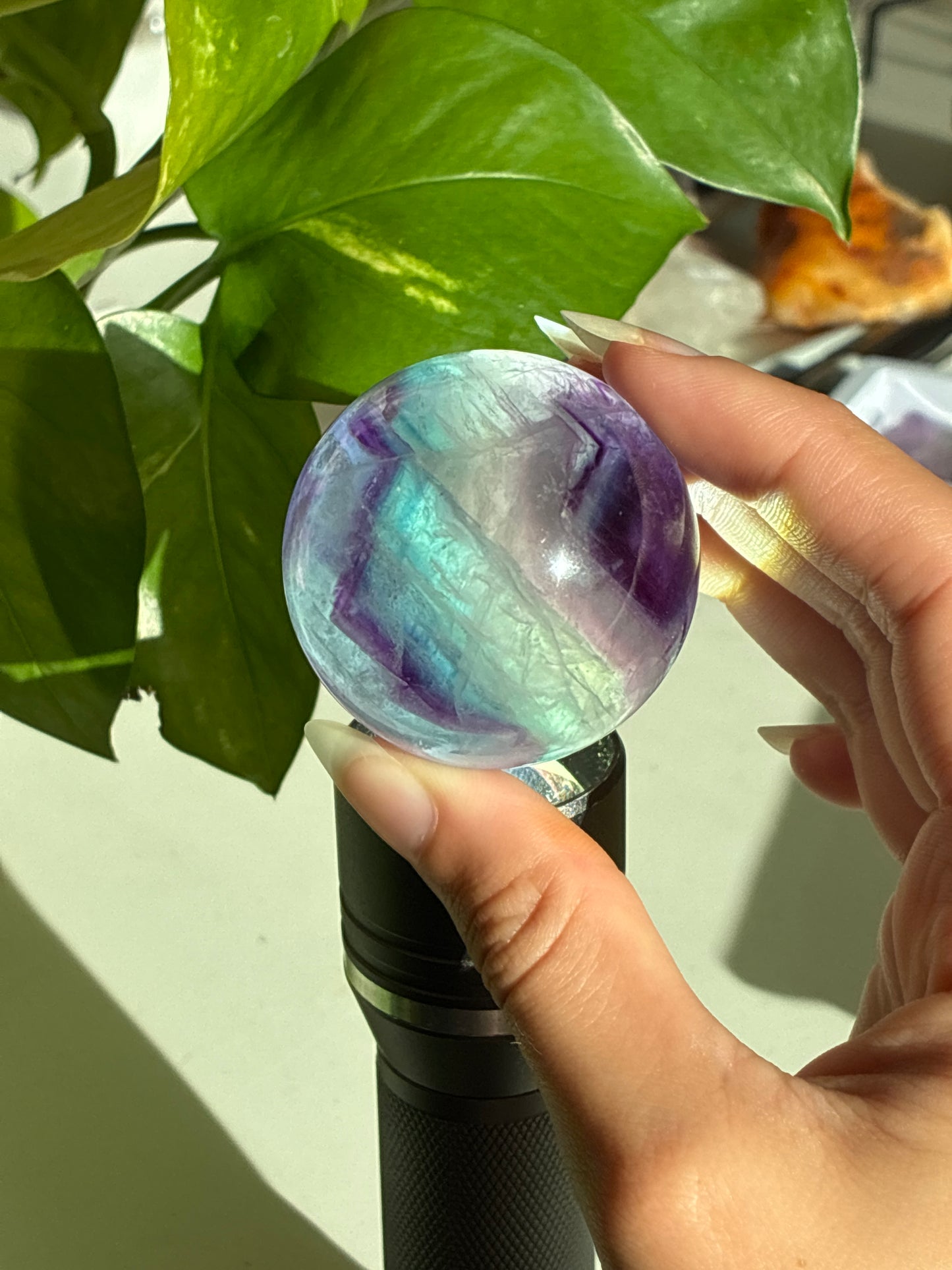 Multicolor Fluorite Sphere