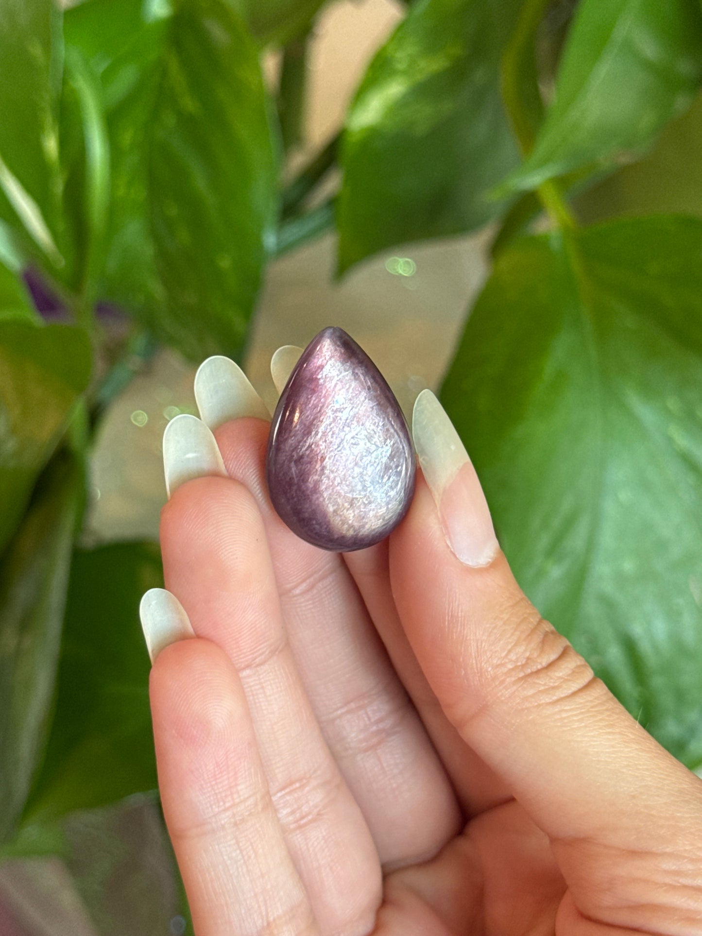 Gem Lepidolite Teardrop