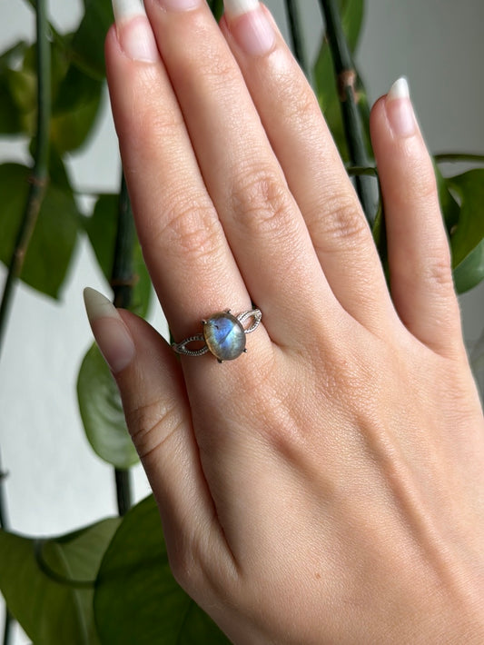 Labradorite Adjustable Ring A