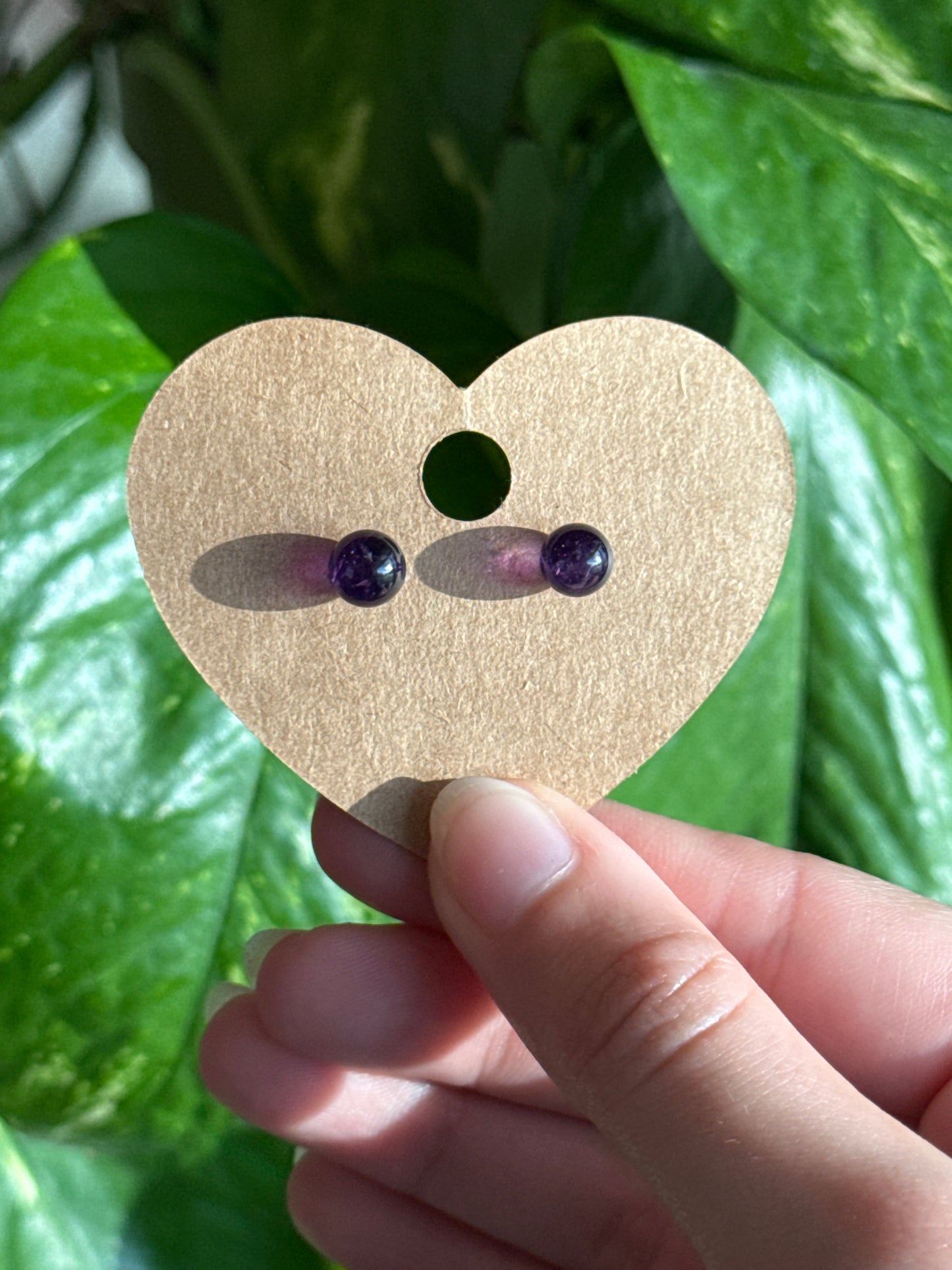 Amethyst Stud Earrings