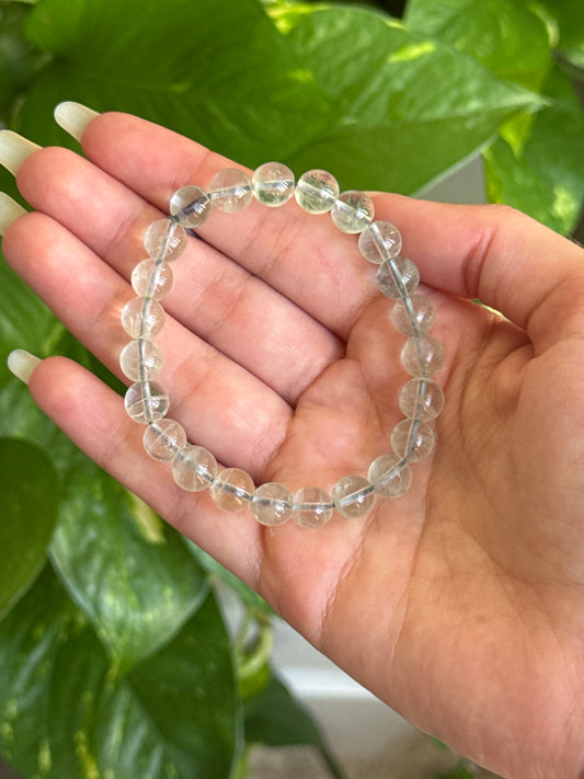 Clear Green Fluorite Bracelet
