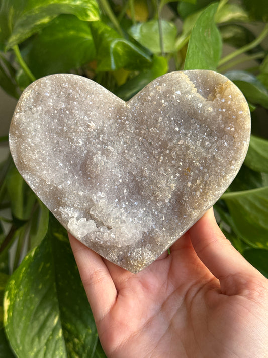 Galaxy Amethyst Geode Heart