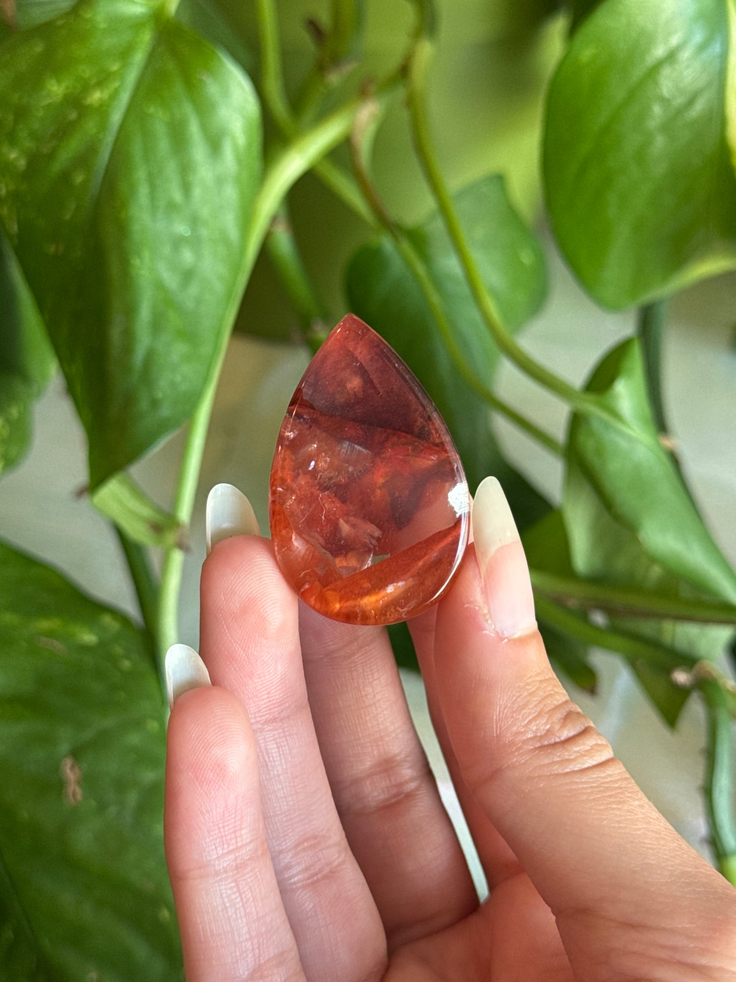 High Quality Fire Quartz Teardrop