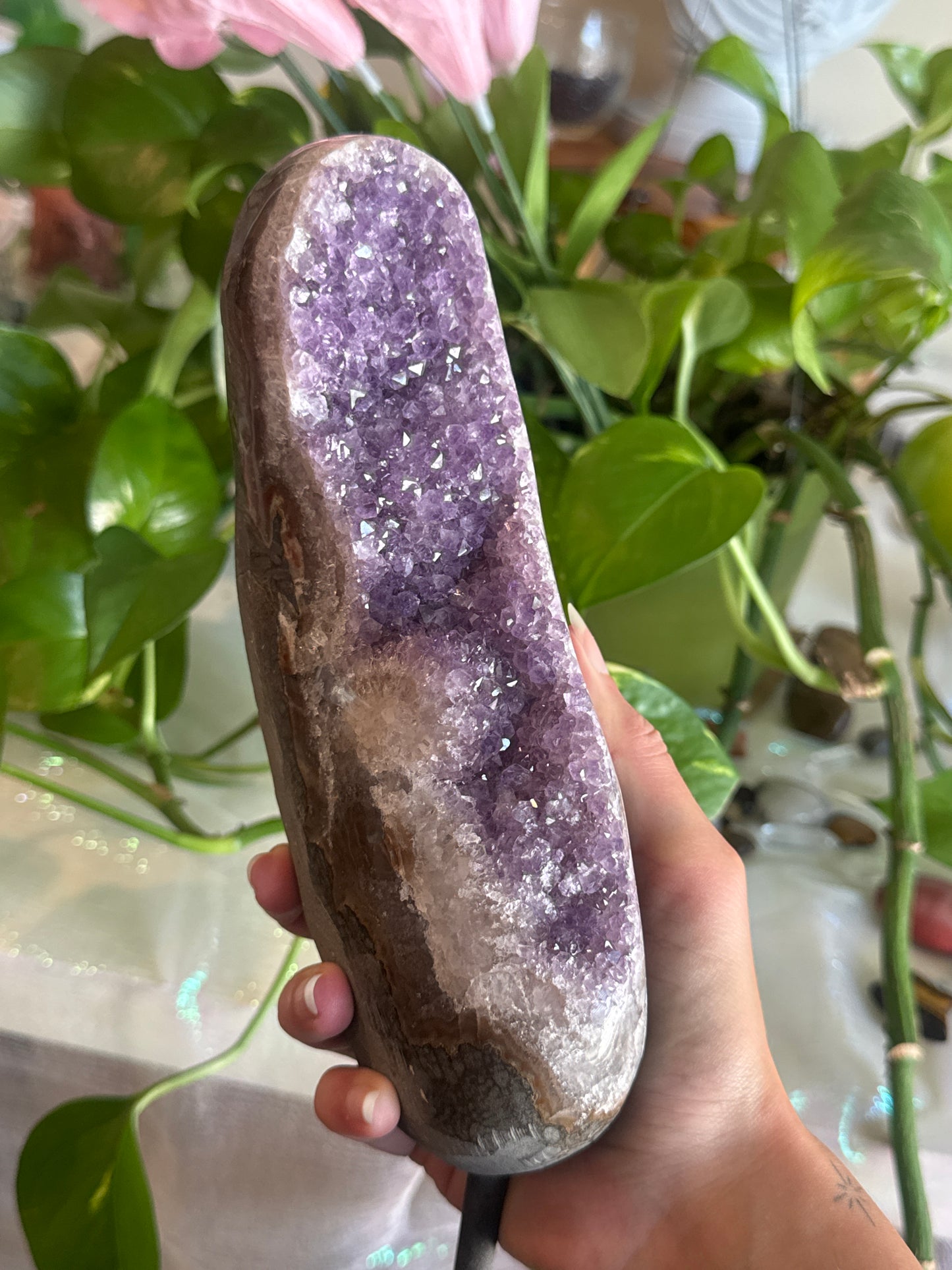 Statement Amethyst On Stand