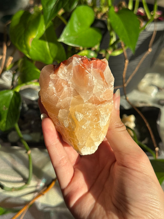 Peachy Banded Tri-Color Mexican Calcite E