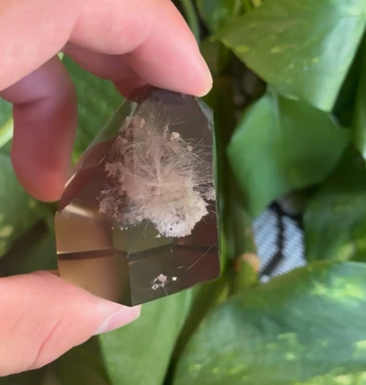 Brazilian Smoky Quartz Tower with Chlorite & Rutile