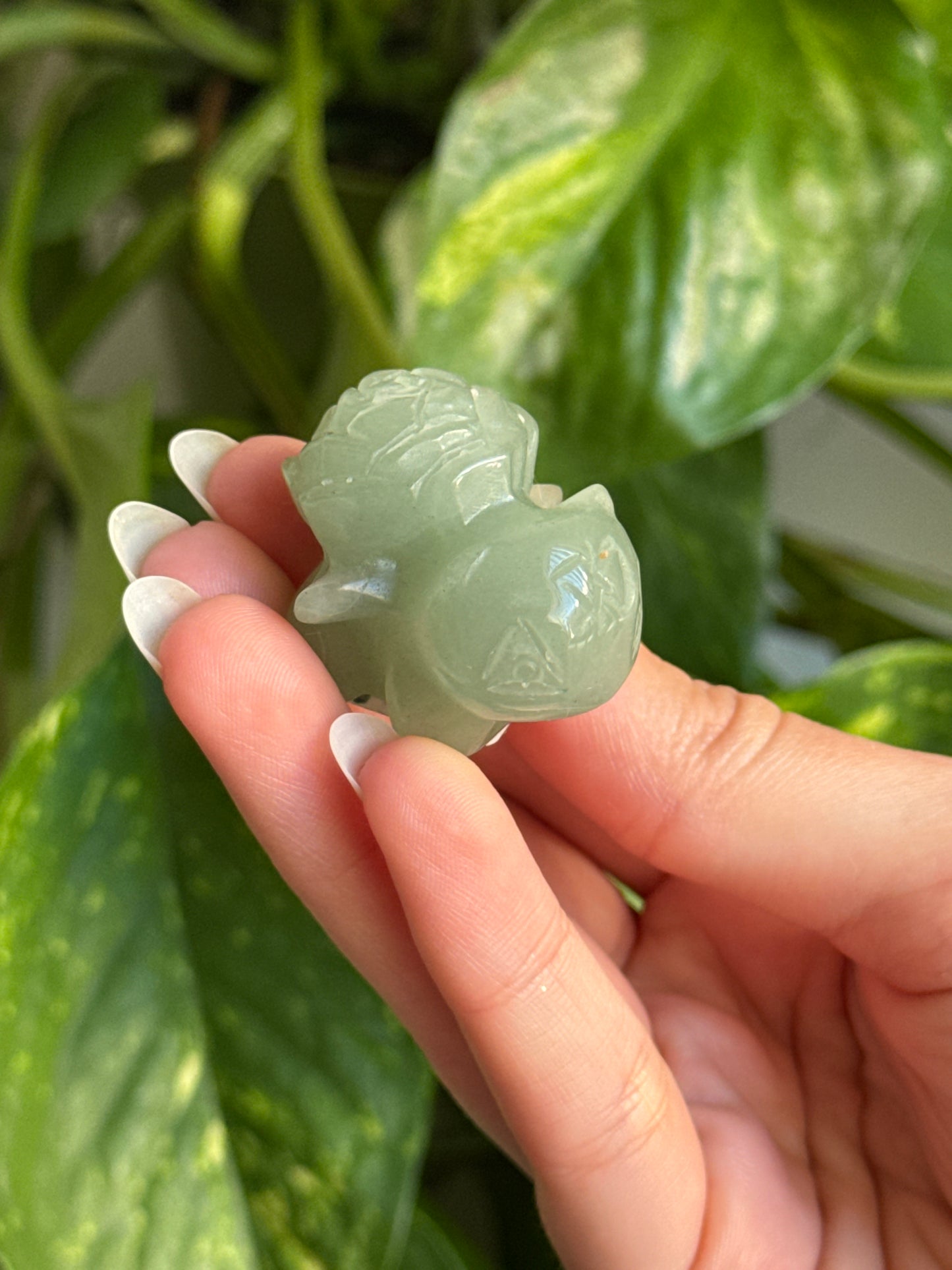 Green Aventurine Rose Bulbasaur