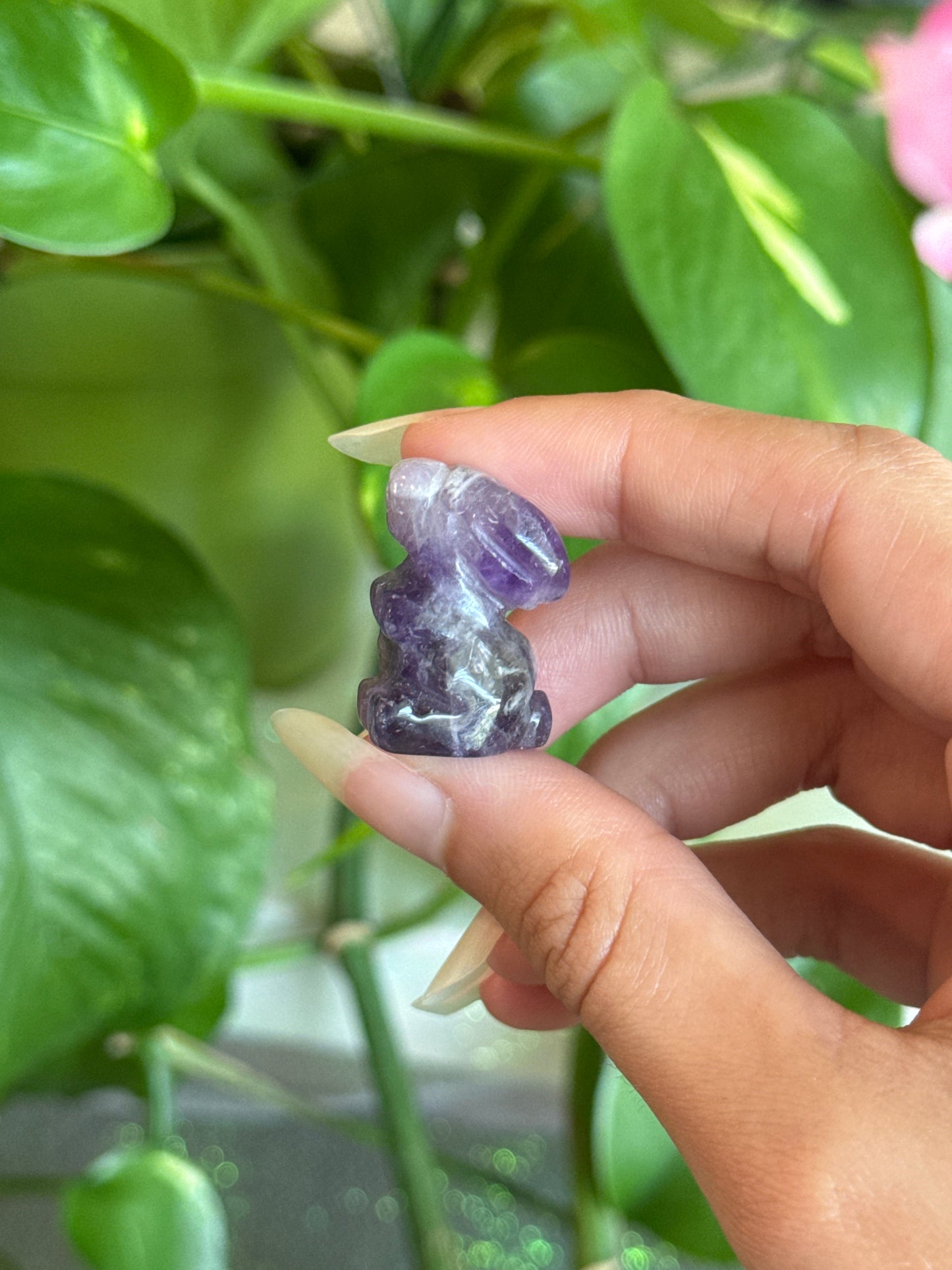 Amethyst Bunny Carving