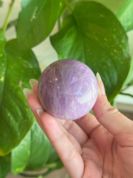 Kunzite Sphere with Cats Eye Sheen A