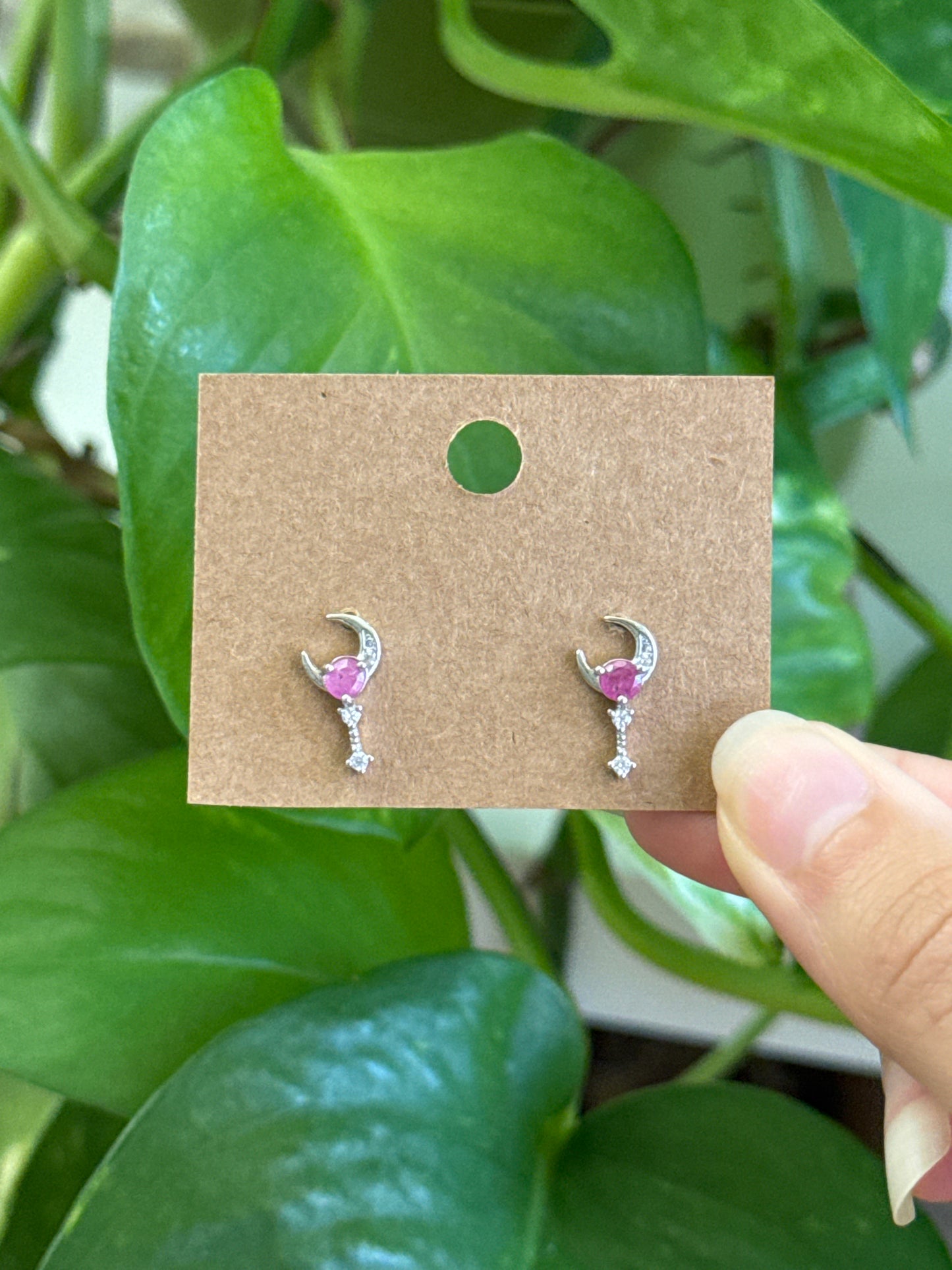 Pink Topaz Magic Wand Earrings