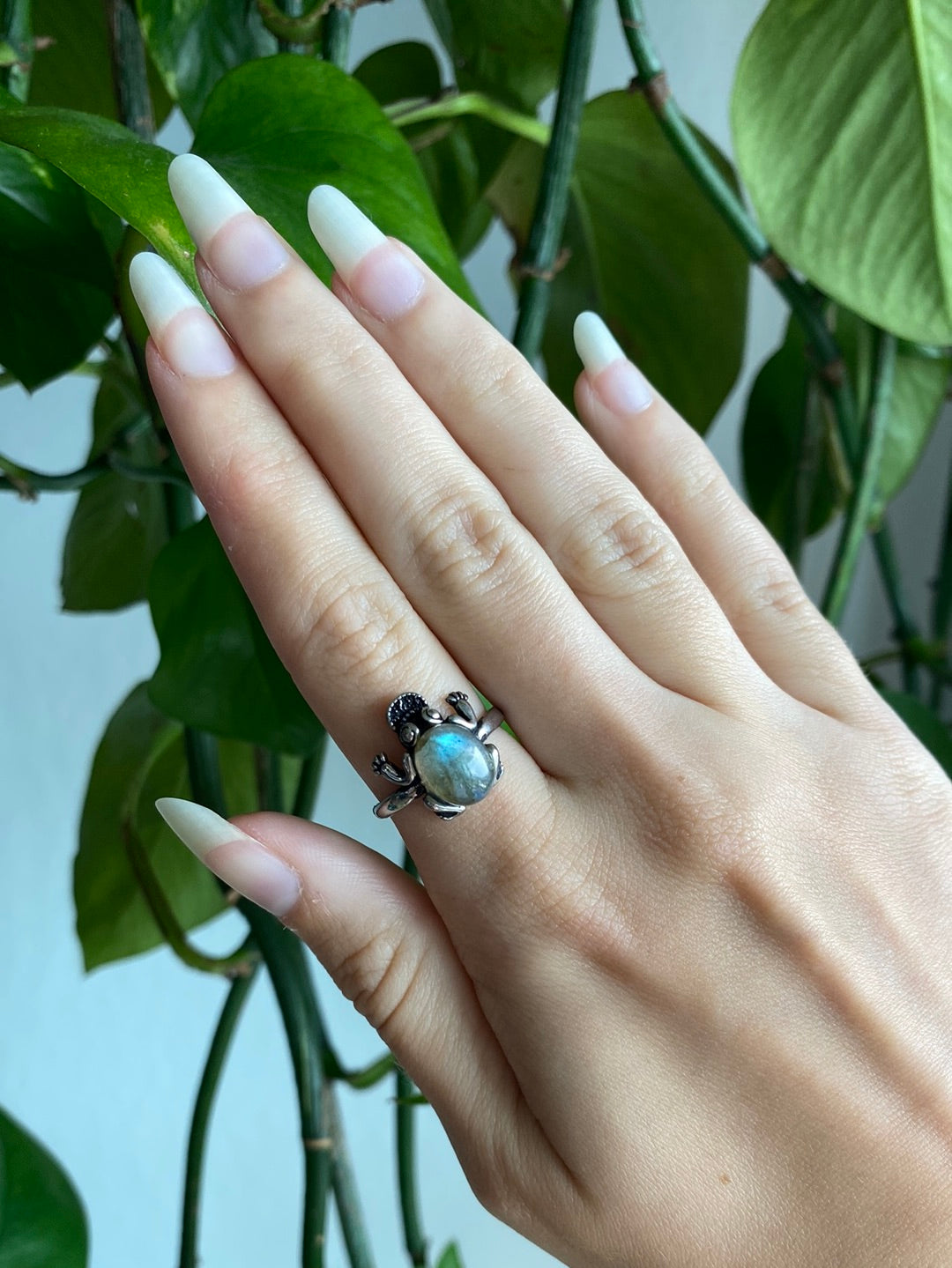 Labradorite Frog Adjustable Ring