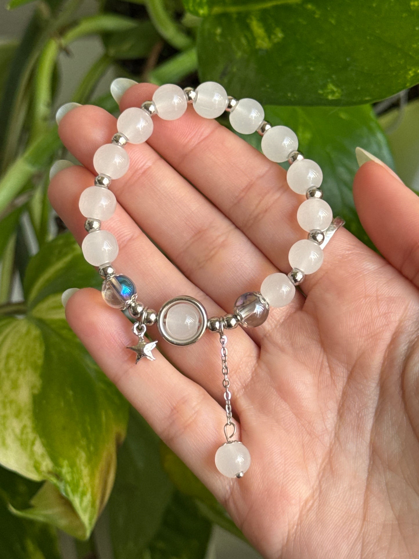 Chalcedony Star Charm Bracelet