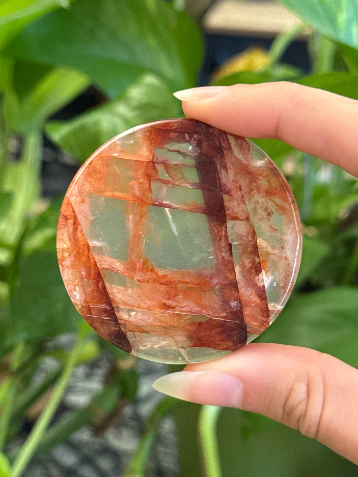 High Clarity Fire Quartz Disk