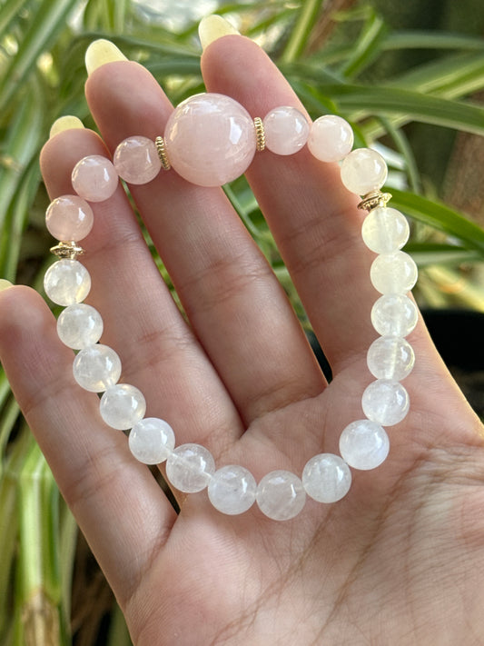 Rose Quartz & Moonstone Bracelet