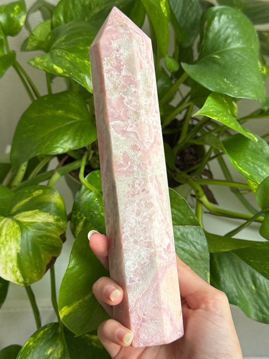 Large Pink Opal Tower