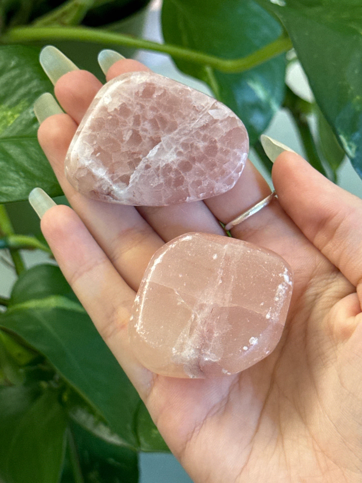 Rose Calcite Flatstone | You Pick