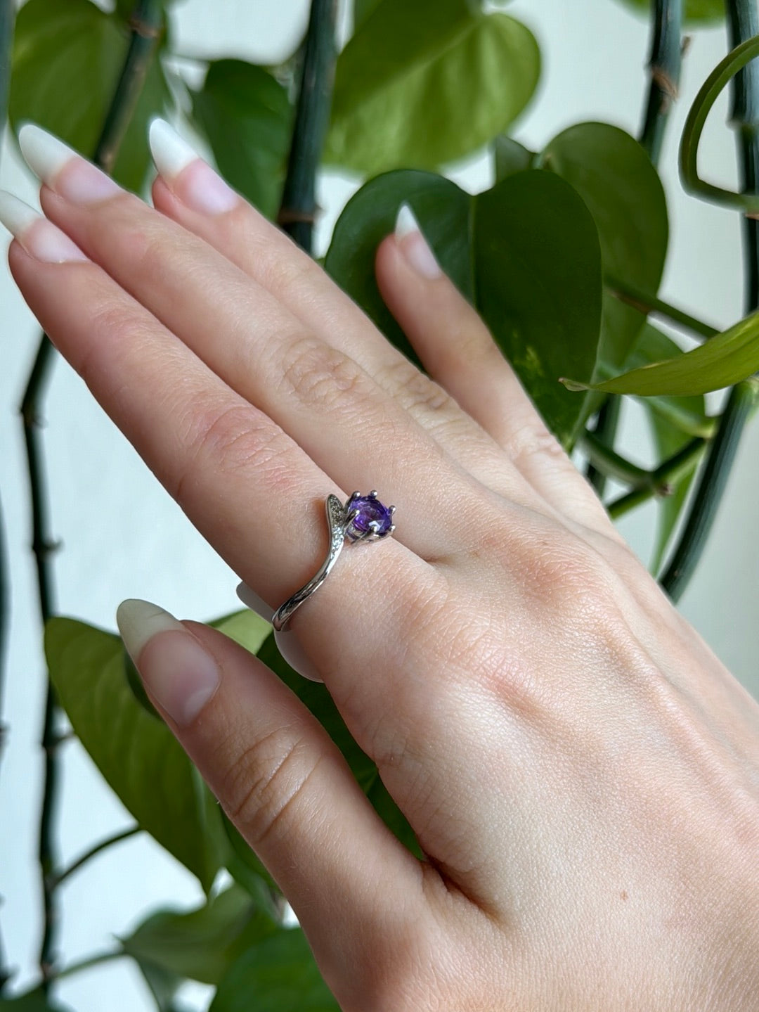 Amethyst Adjustable Ring