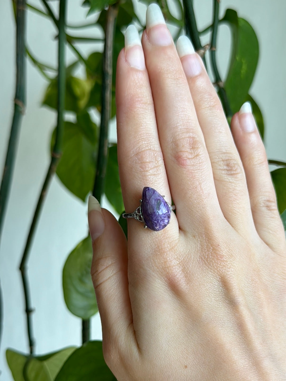 Charoite Adjustable Ring