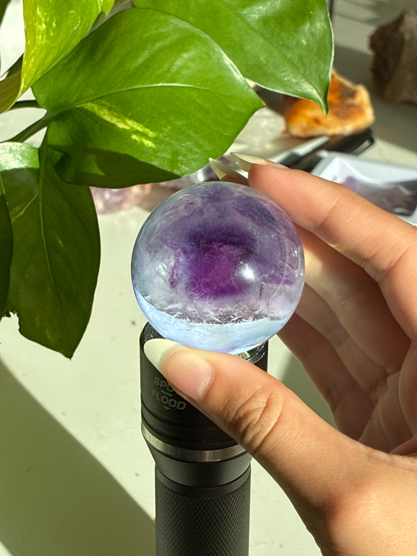 Multicolor Fluorite Sphere