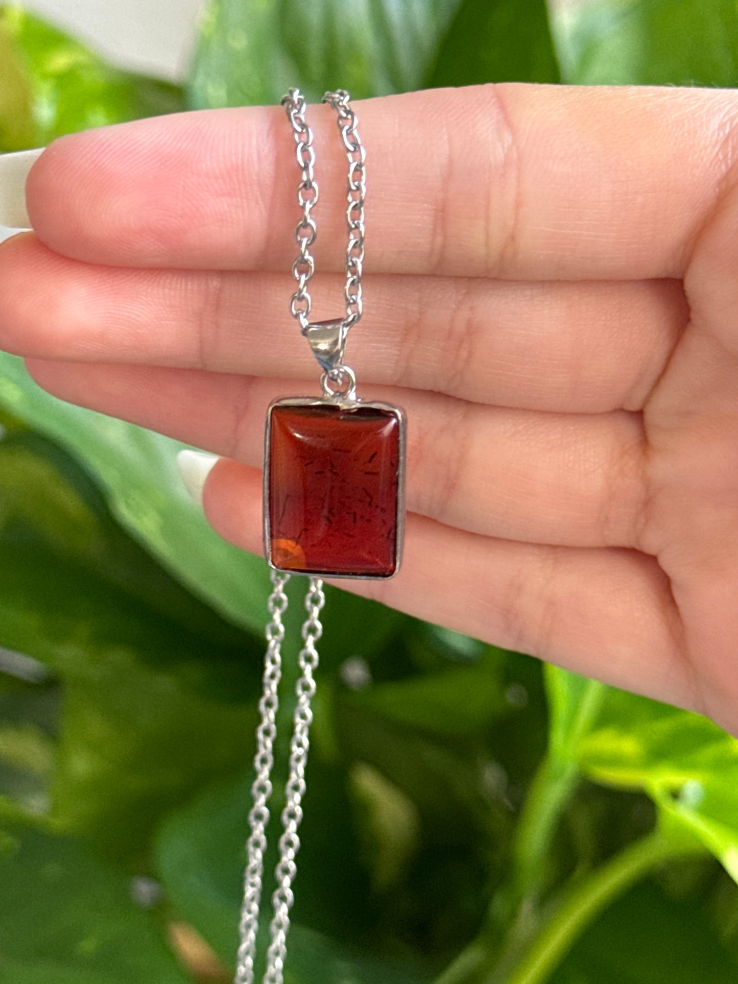 Red Amber Necklace