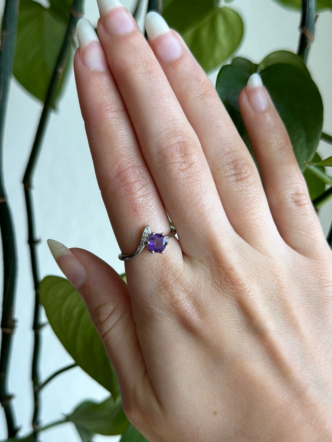 Amethyst Adjustable Ring