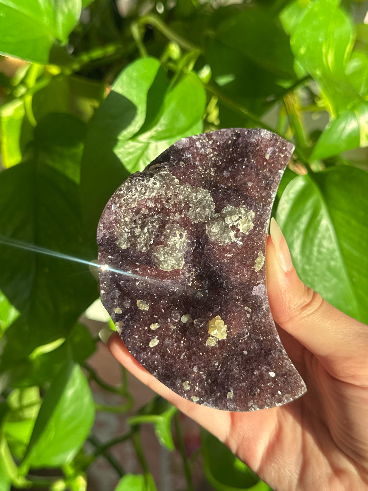 Super Sparkly Amethyst Moon Specimen