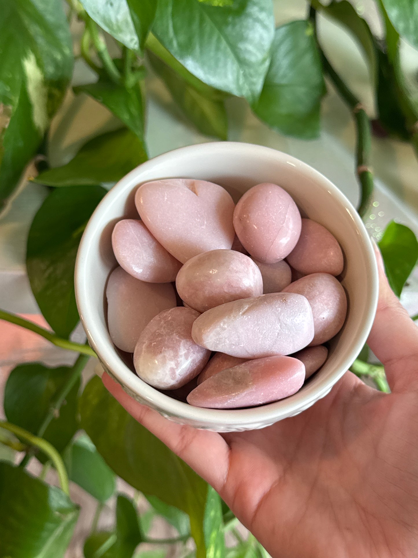 Chunky Pink Opal Tumble & Flat Stone