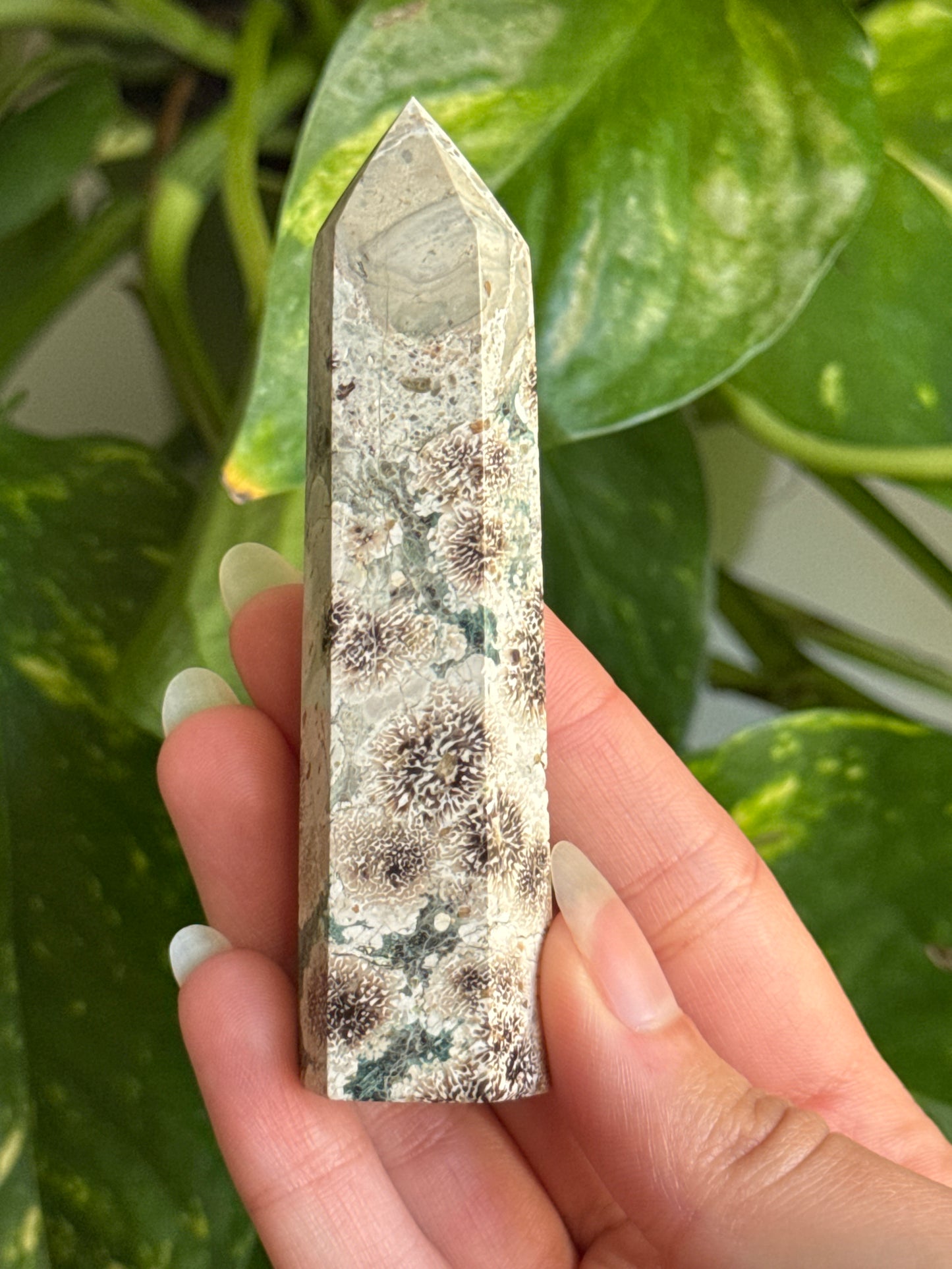 Green Flower Jasper Tower | You Pick