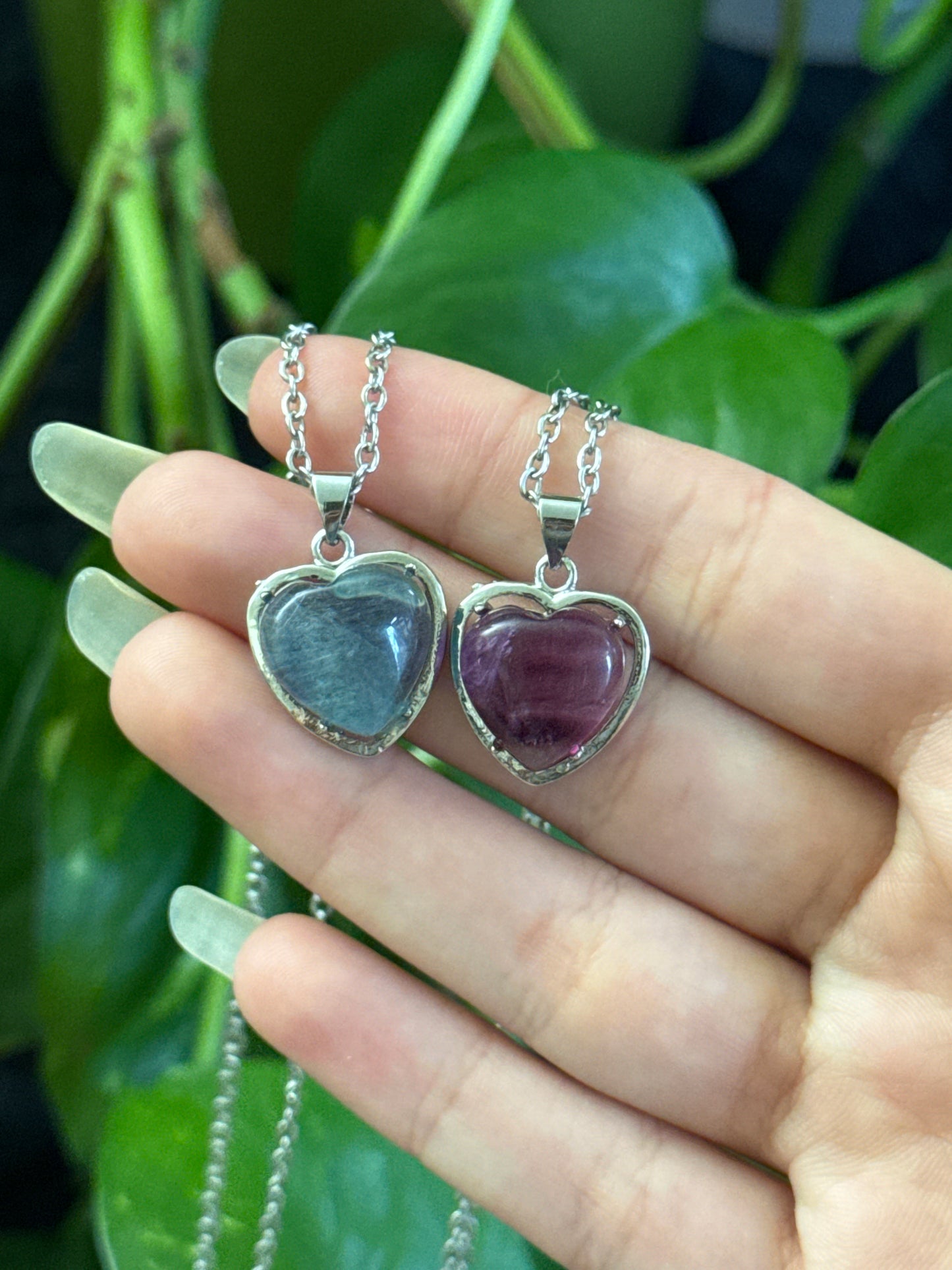 Fluorite Heart Necklace | You Pick
