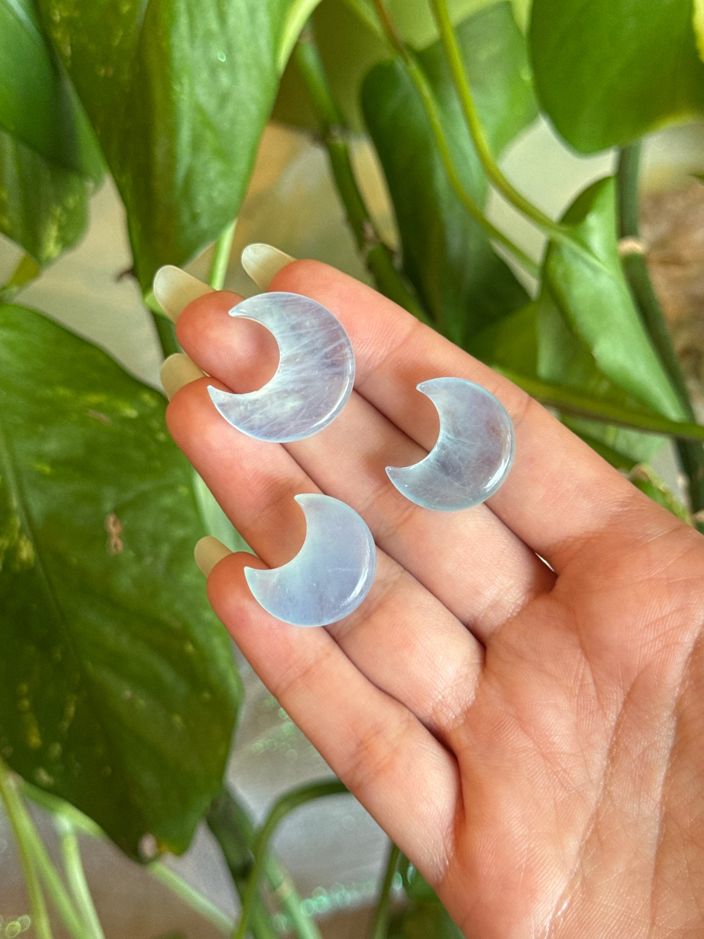 Super Gemmy Aquamarine Crescent Mini Moon